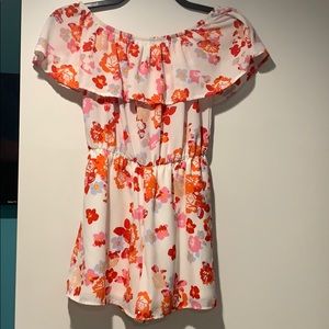 Floral Off the shoulder romper